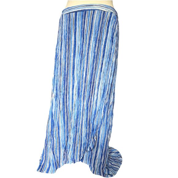 Tommy Bahama Blue Wrap Midi Skirt - 10 - Picture 4 of 11